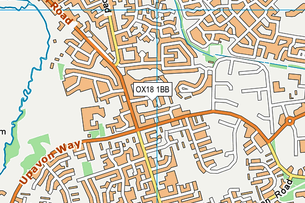 OX18 1BB map - OS VectorMap District (Ordnance Survey)