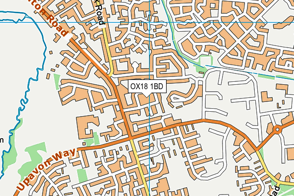 OX18 1BD map - OS VectorMap District (Ordnance Survey)
