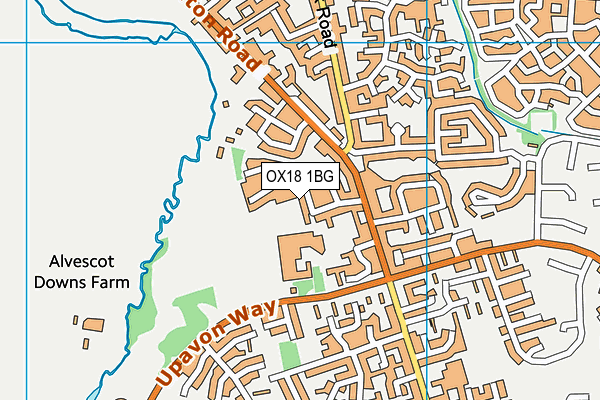 OX18 1BG map - OS VectorMap District (Ordnance Survey)