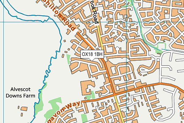 OX18 1BH map - OS VectorMap District (Ordnance Survey)