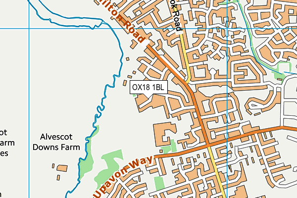 OX18 1BL map - OS VectorMap District (Ordnance Survey)