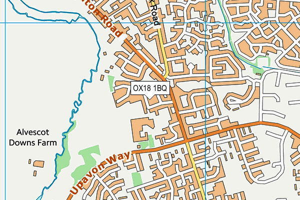 OX18 1BQ map - OS VectorMap District (Ordnance Survey)