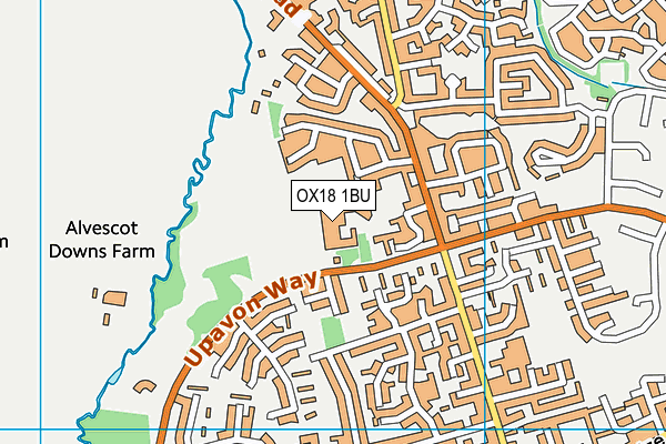 Carterton Community College map (OX18 1BU) - OS VectorMap District (Ordnance Survey)
