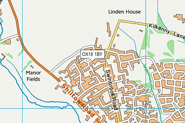 OX18 1BY map - OS VectorMap District (Ordnance Survey)