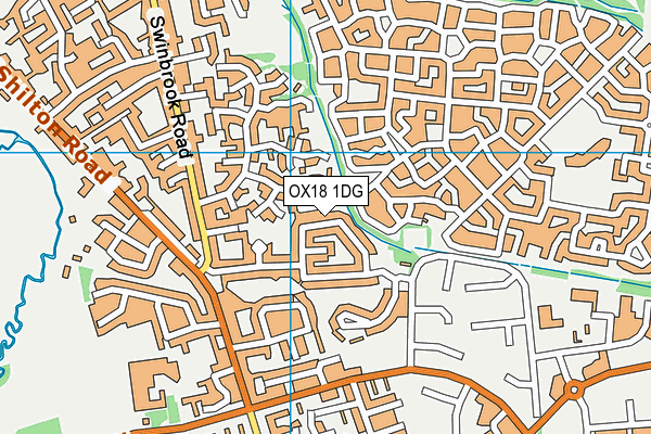 OX18 1DG map - OS VectorMap District (Ordnance Survey)