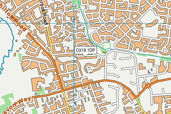OX18 1DP map - OS VectorMap District (Ordnance Survey)
