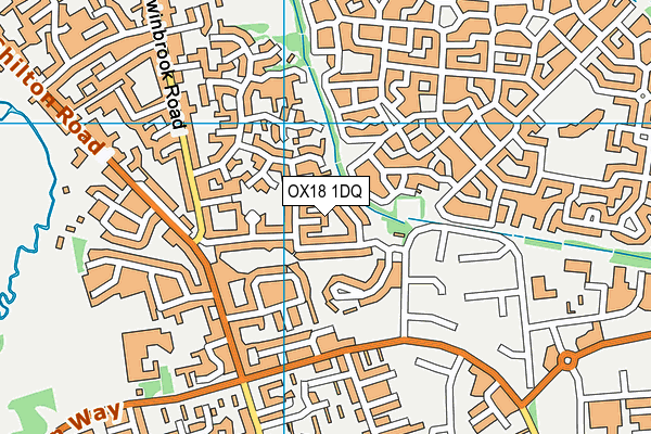 OX18 1DQ map - OS VectorMap District (Ordnance Survey)