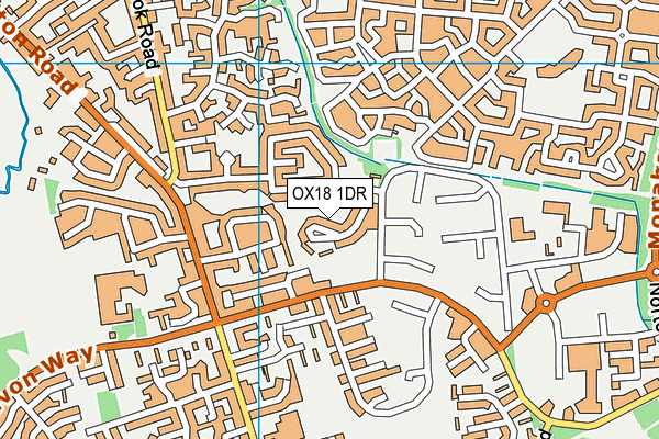 OX18 1DR map - OS VectorMap District (Ordnance Survey)