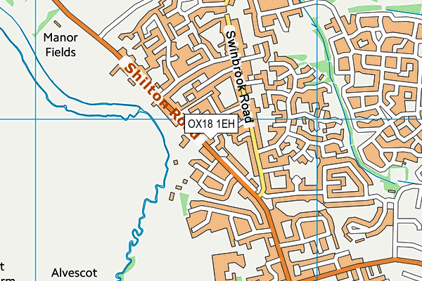 OX18 1EH map - OS VectorMap District (Ordnance Survey)