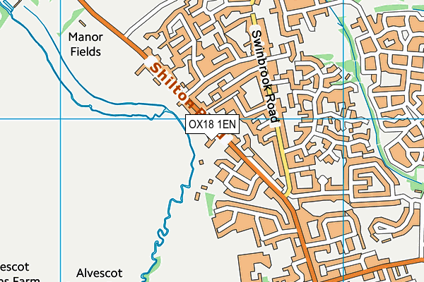 OX18 1EN map - OS VectorMap District (Ordnance Survey)