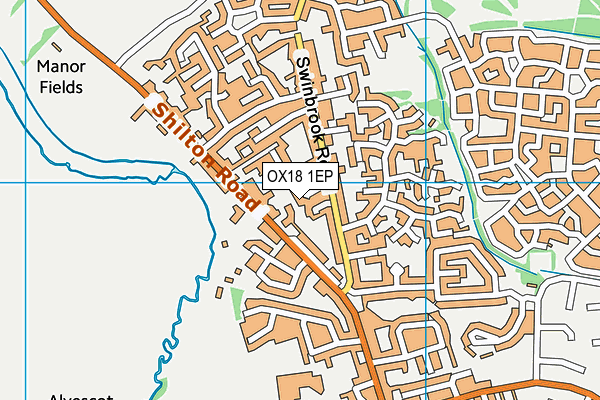 OX18 1EP map - OS VectorMap District (Ordnance Survey)