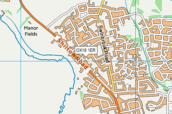 OX18 1ER map - OS VectorMap District (Ordnance Survey)