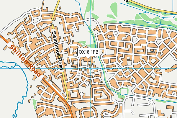 OX18 1FB map - OS VectorMap District (Ordnance Survey)