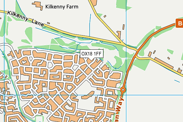 OX18 1FF map - OS VectorMap District (Ordnance Survey)
