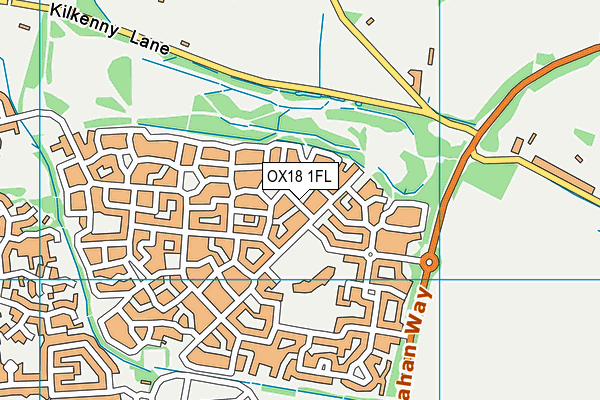 OX18 1FL map - OS VectorMap District (Ordnance Survey)