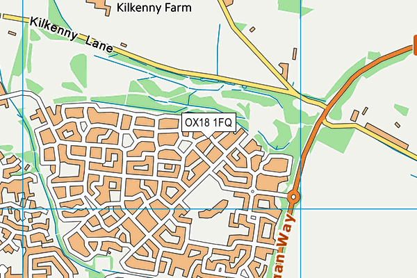 OX18 1FQ map - OS VectorMap District (Ordnance Survey)