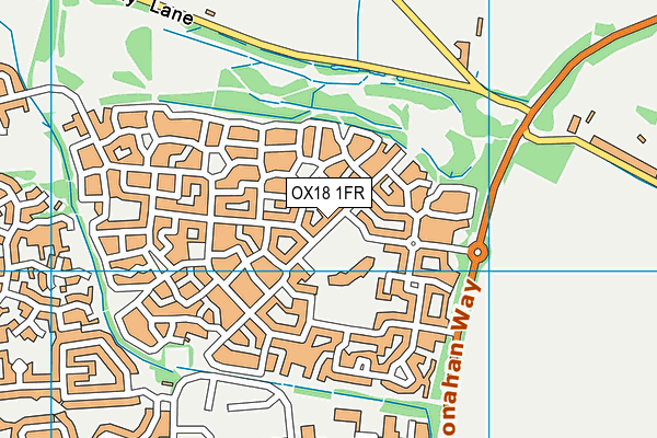 OX18 1FR map - OS VectorMap District (Ordnance Survey)
