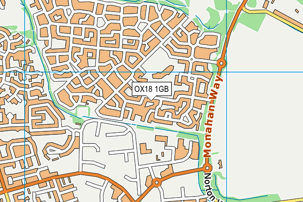 OX18 1GB map - OS VectorMap District (Ordnance Survey)