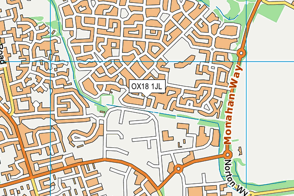 OX18 1JL map - OS VectorMap District (Ordnance Survey)