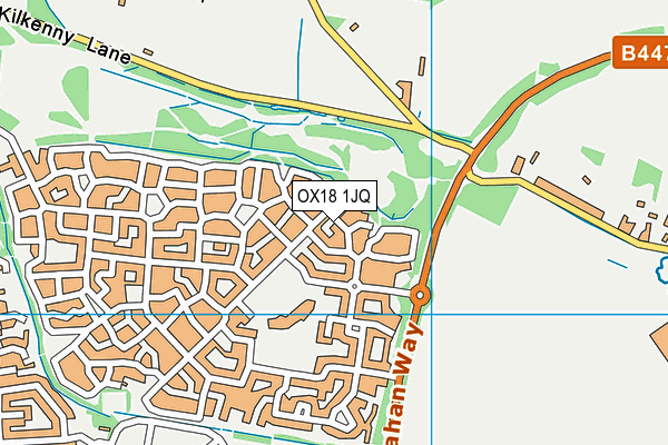 OX18 1JQ map - OS VectorMap District (Ordnance Survey)