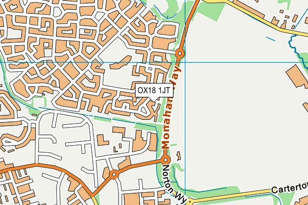 OX18 1JT map - OS VectorMap District (Ordnance Survey)