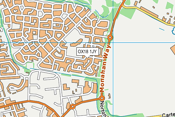 OX18 1JY map - OS VectorMap District (Ordnance Survey)