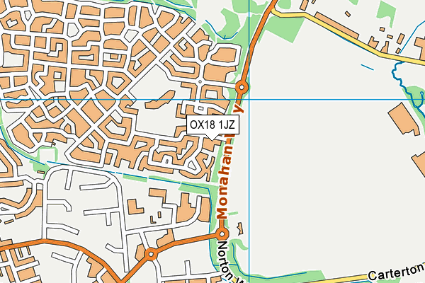 OX18 1JZ map - OS VectorMap District (Ordnance Survey)