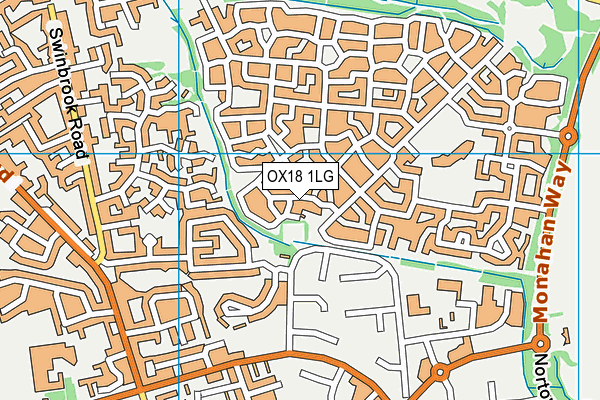 OX18 1LG map - OS VectorMap District (Ordnance Survey)