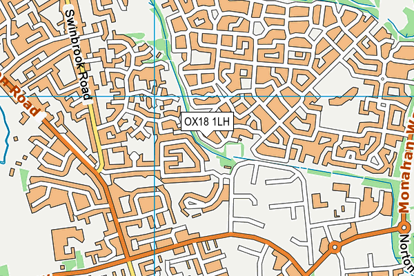 OX18 1LH map - OS VectorMap District (Ordnance Survey)