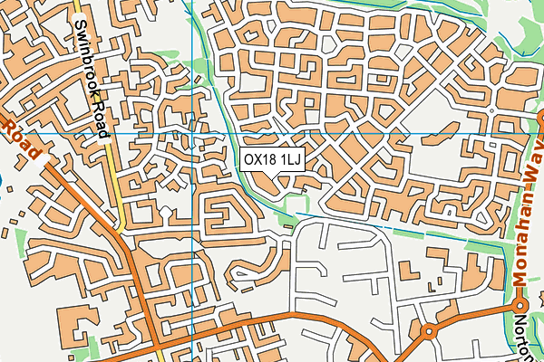 OX18 1LJ map - OS VectorMap District (Ordnance Survey)