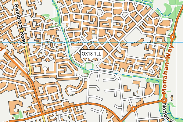 OX18 1LL map - OS VectorMap District (Ordnance Survey)