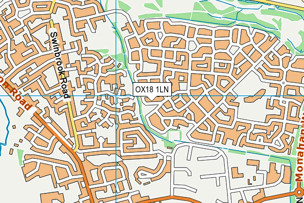 OX18 1LN map - OS VectorMap District (Ordnance Survey)