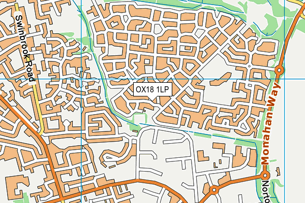 OX18 1LP map - OS VectorMap District (Ordnance Survey)