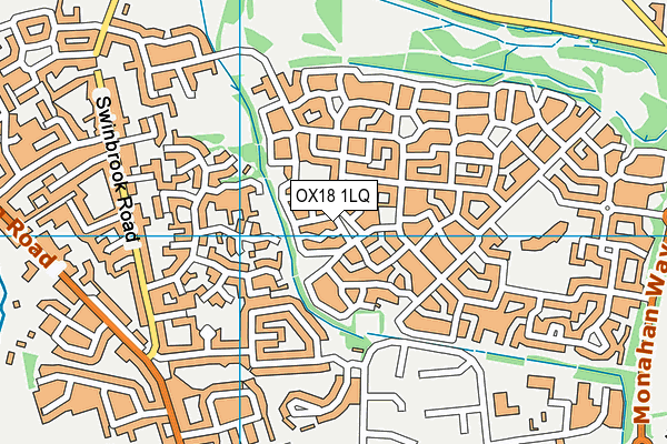 OX18 1LQ map - OS VectorMap District (Ordnance Survey)
