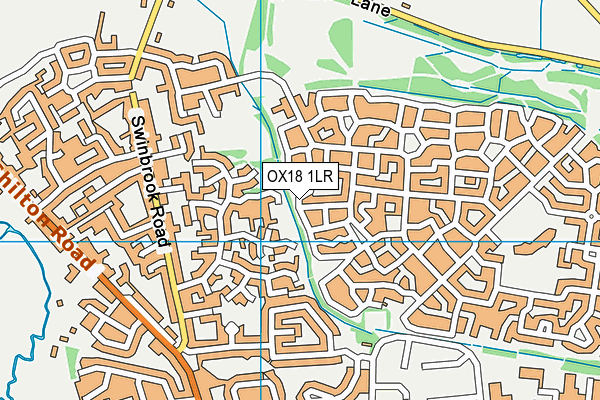 OX18 1LR map - OS VectorMap District (Ordnance Survey)