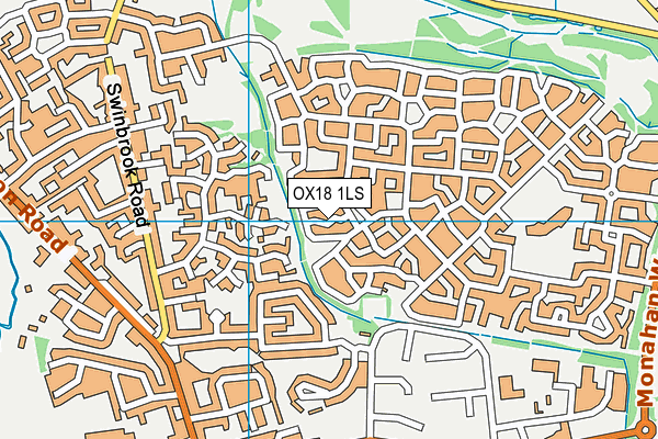 OX18 1LS map - OS VectorMap District (Ordnance Survey)