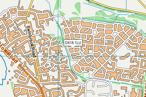 OX18 1LU map - OS VectorMap District (Ordnance Survey)