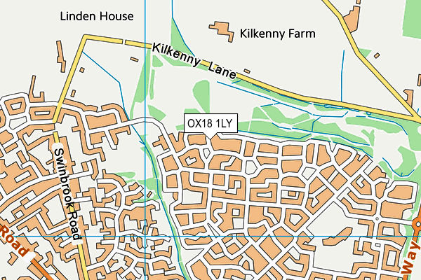 OX18 1LY map - OS VectorMap District (Ordnance Survey)