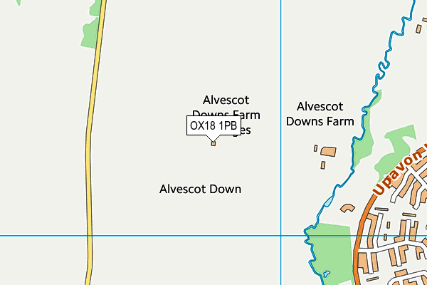 OX18 1PB map - OS VectorMap District (Ordnance Survey)