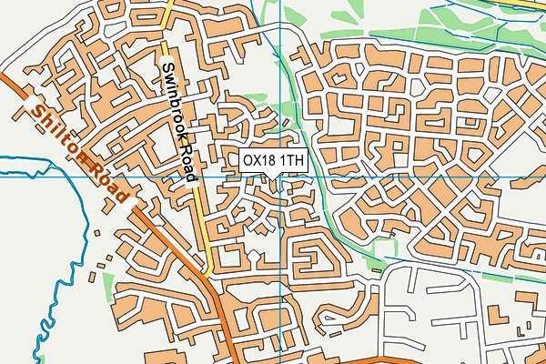 OX18 1TH map - OS VectorMap District (Ordnance Survey)