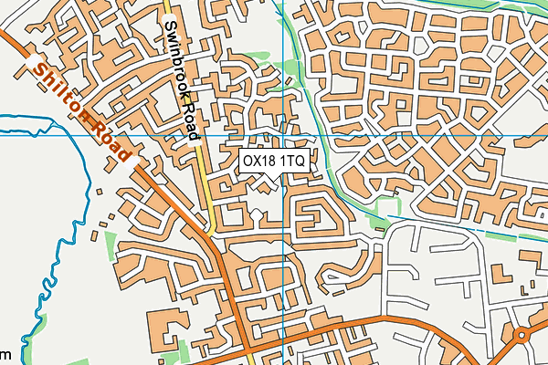 OX18 1TQ map - OS VectorMap District (Ordnance Survey)