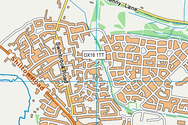 OX18 1TT map - OS VectorMap District (Ordnance Survey)