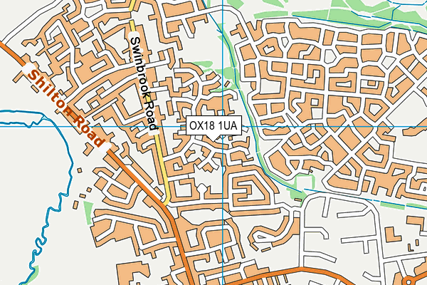 OX18 1UA map - OS VectorMap District (Ordnance Survey)