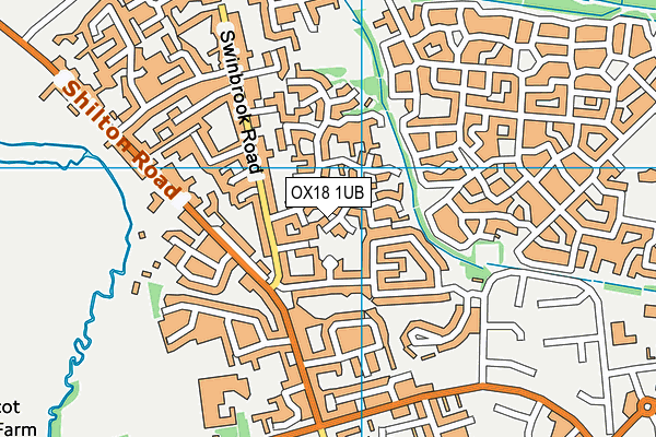 OX18 1UB map - OS VectorMap District (Ordnance Survey)