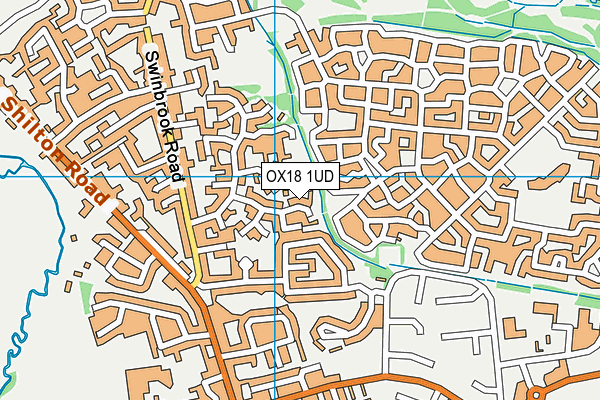 OX18 1UD map - OS VectorMap District (Ordnance Survey)