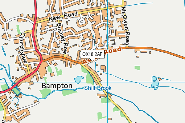 OX18 2AF map - OS VectorMap District (Ordnance Survey)