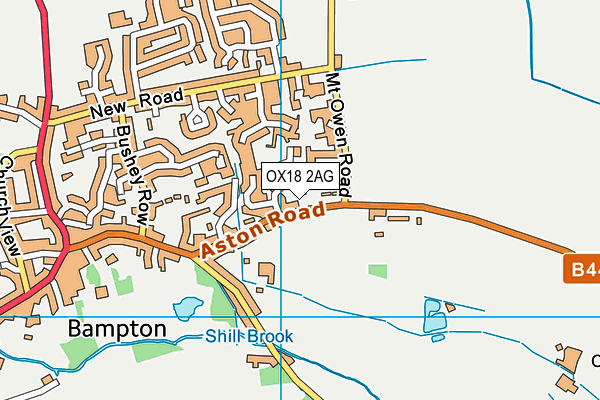 OX18 2AG map - OS VectorMap District (Ordnance Survey)