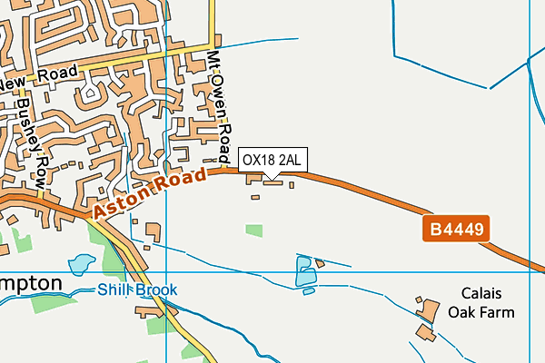 OX18 2AL map - OS VectorMap District (Ordnance Survey)