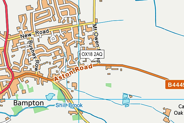 OX18 2AQ map - OS VectorMap District (Ordnance Survey)