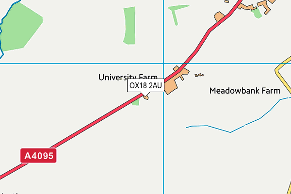 OX18 2AU map - OS VectorMap District (Ordnance Survey)